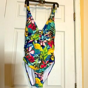 #36- Younique Blue and Yellow One Piece  Swimsuit